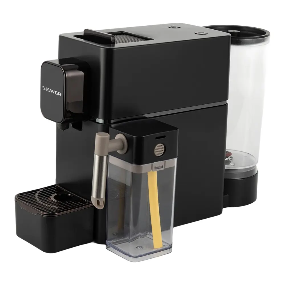 Kapsule koffiemaker met melkskuimer